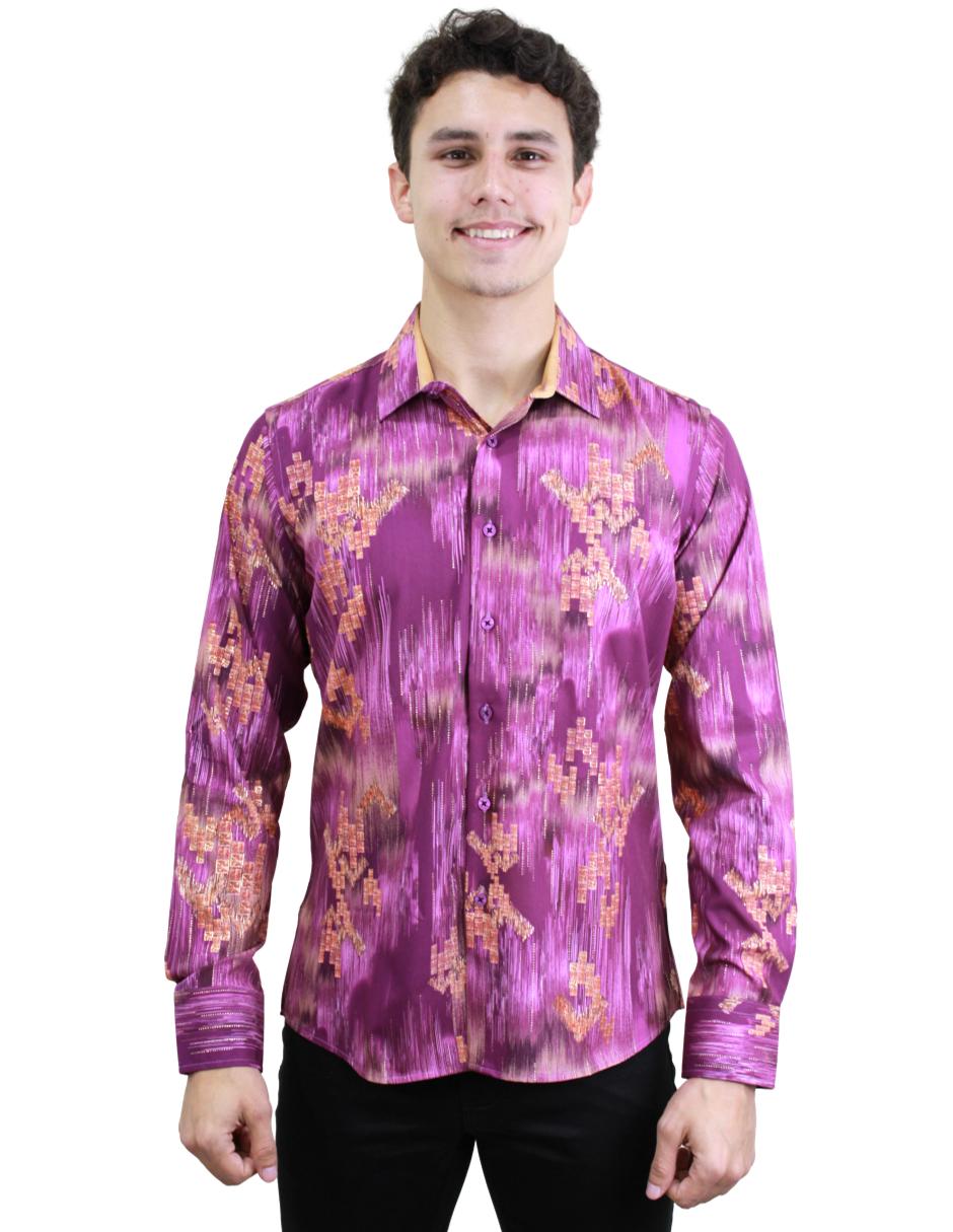 Camisa para Hombre marca Benziny LS5059-WINE