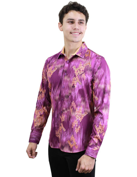 Camisa para Hombre marca Benziny LS5059-WINE