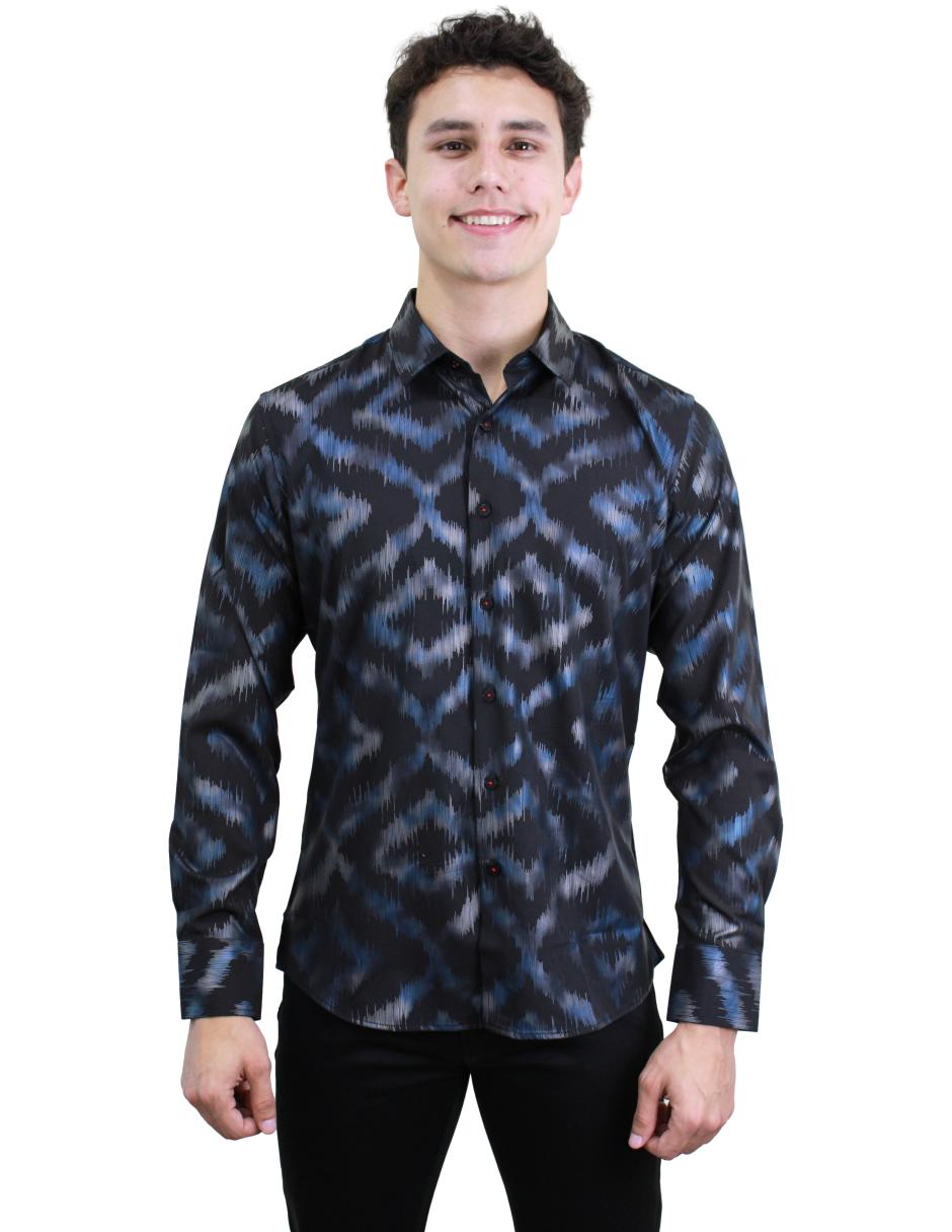 Camisa para Hombre marca Benziny LS5061-BLACK