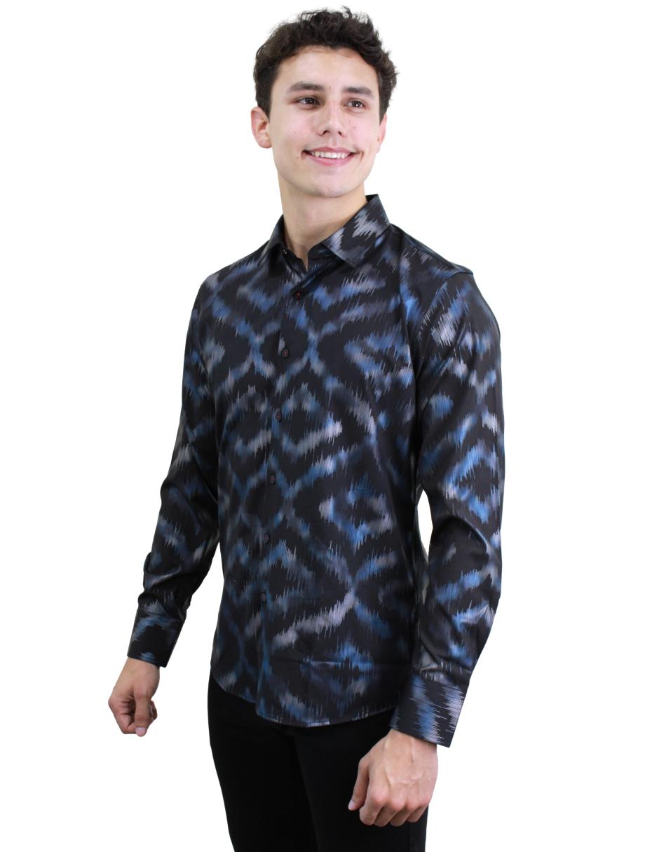 Camisa para Hombre marca Benziny LS5061-BLACK