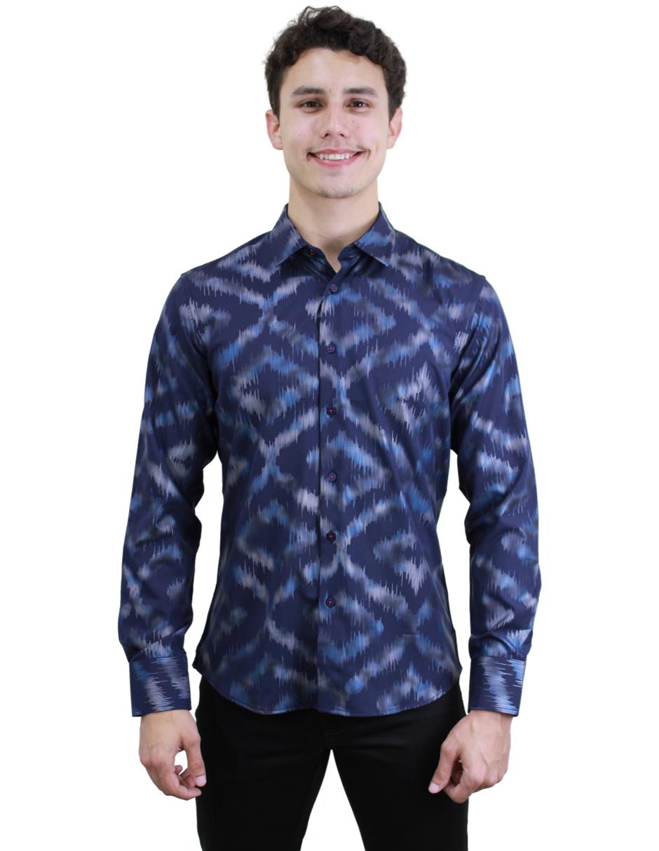 Camisa para Hombre marca Benziny LS5061-NAVY