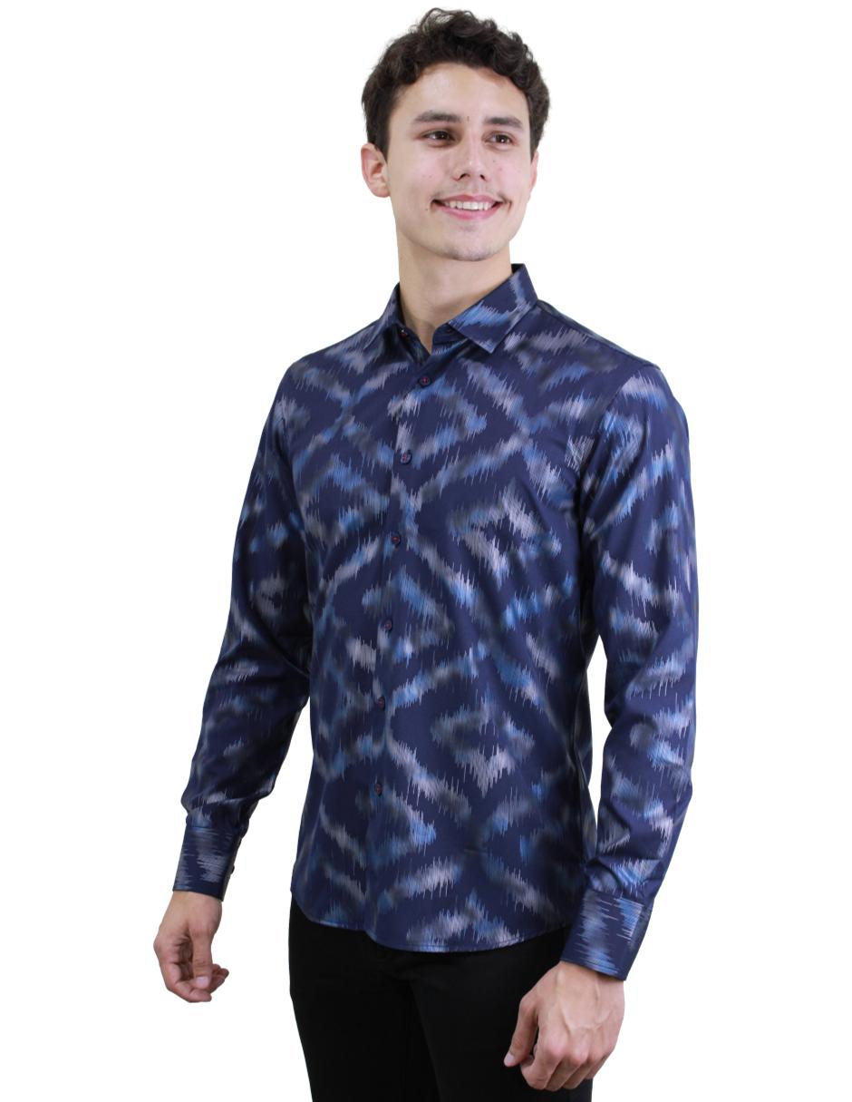 Camisa para Hombre marca Benziny LS5061-NAVY