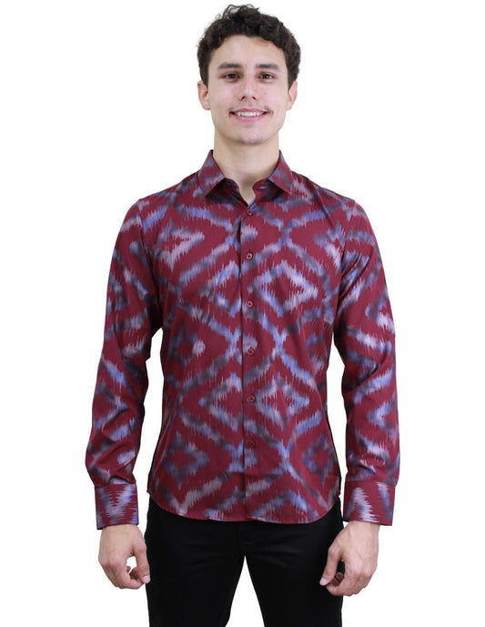 Camisa para Hombre marca Benziny LS5061-WINE