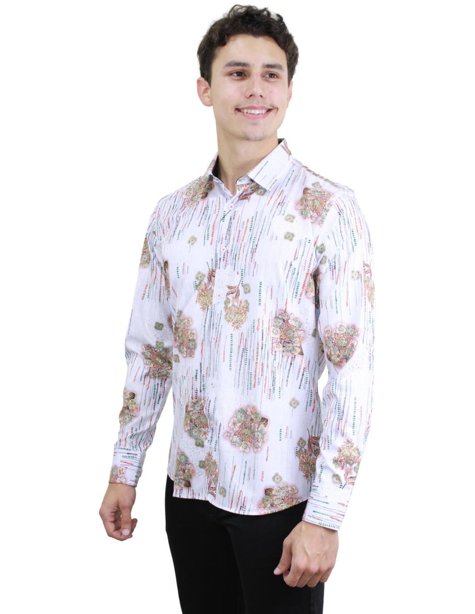 Camisa para Hombre marca Benziny LS5062-WHITE