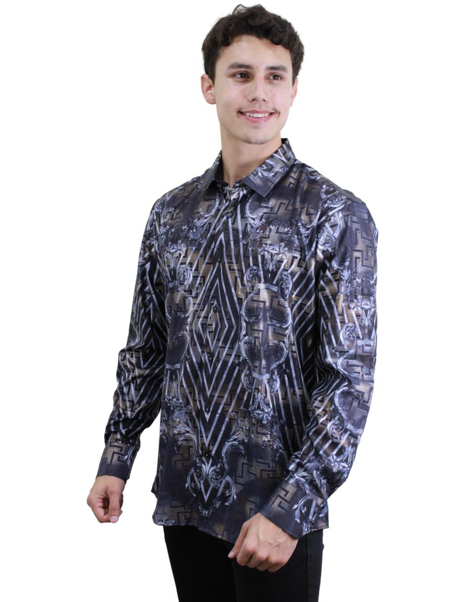 Camisa para Hombre marca Benziny LS5063-BLACK