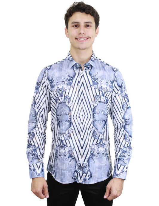 Camisa para Hombre marca Benziny LS5063-WHITE