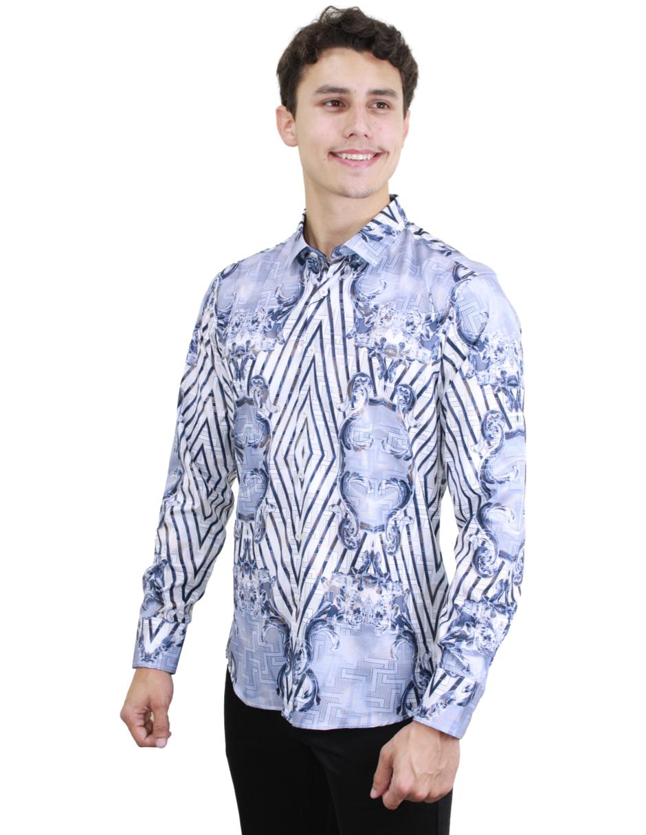 Camisa para Hombre marca Benziny LS5063-WHITE