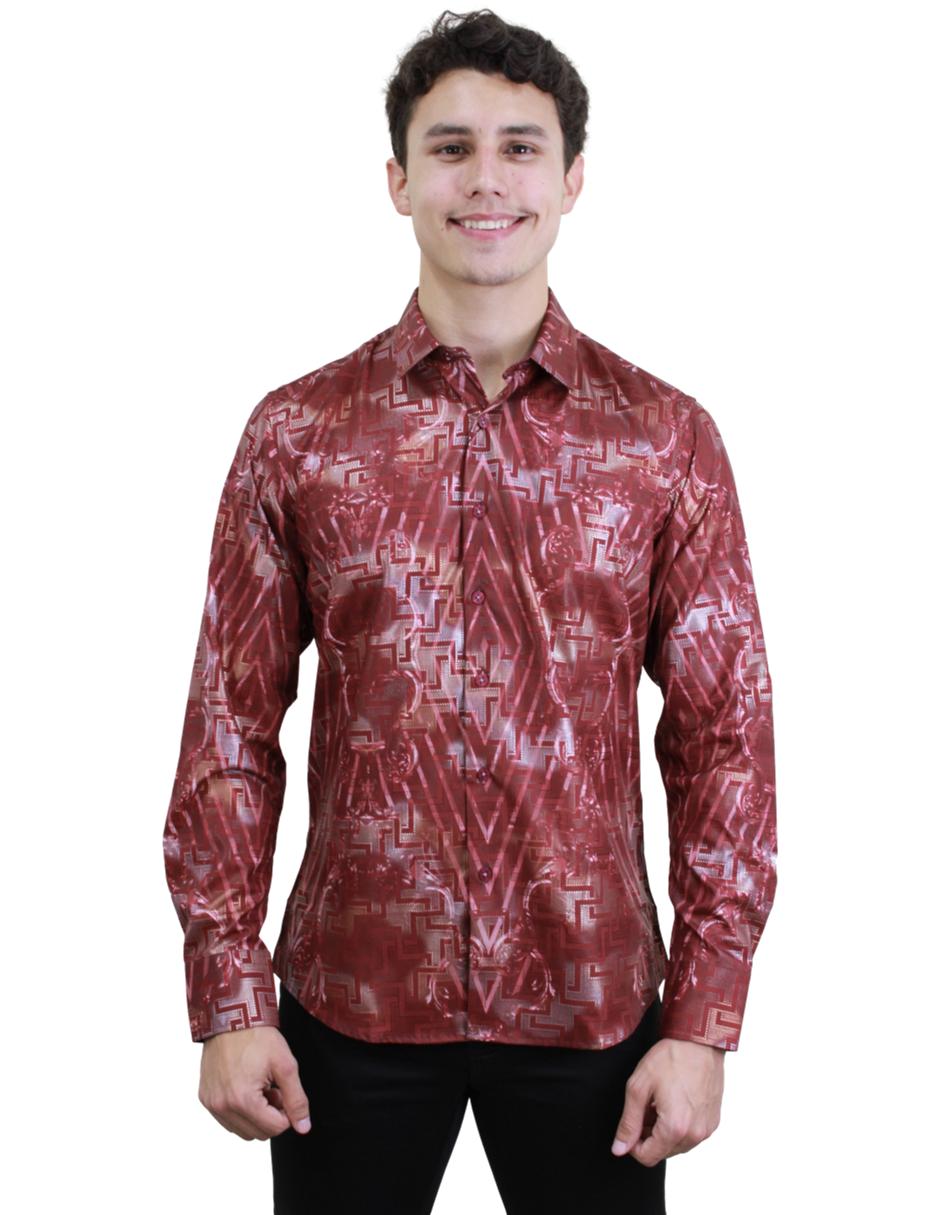 Camisa para Hombre marca Benziny LS5063-WINE