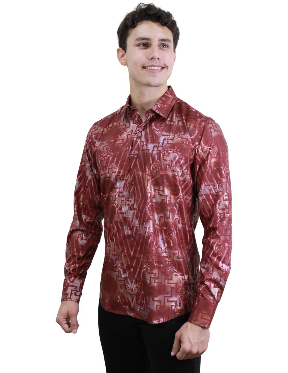 Camisa para Hombre marca Benziny LS5063-WINE