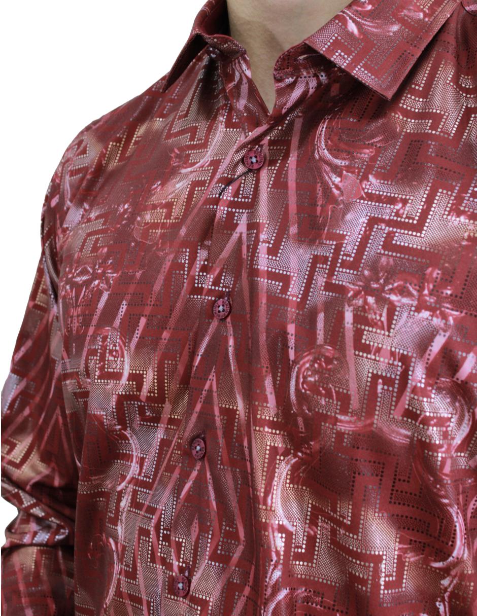 Camisa para Hombre marca Benziny LS5063-WINE