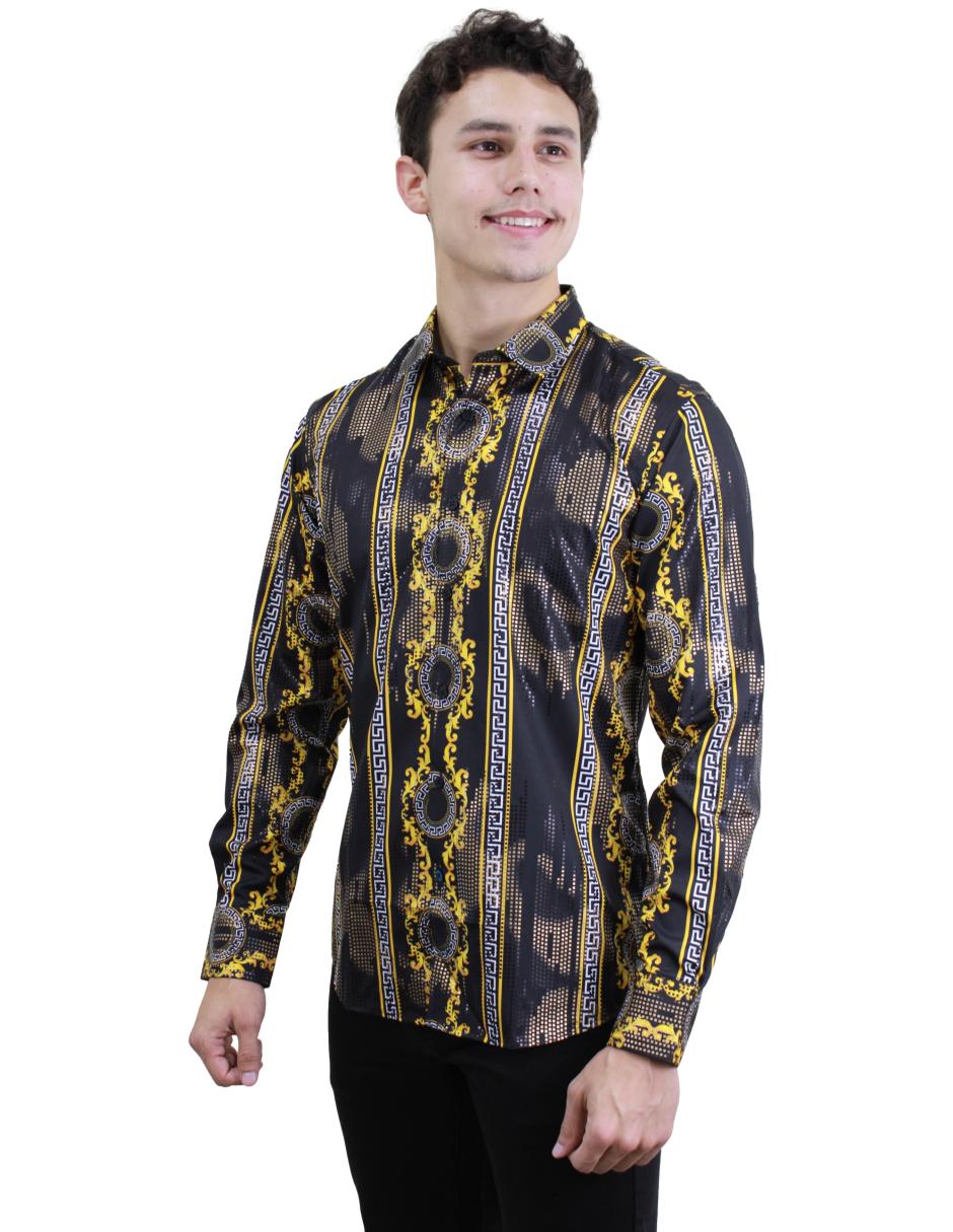 Camisa para Hombre marca Benziny LS5080 gold