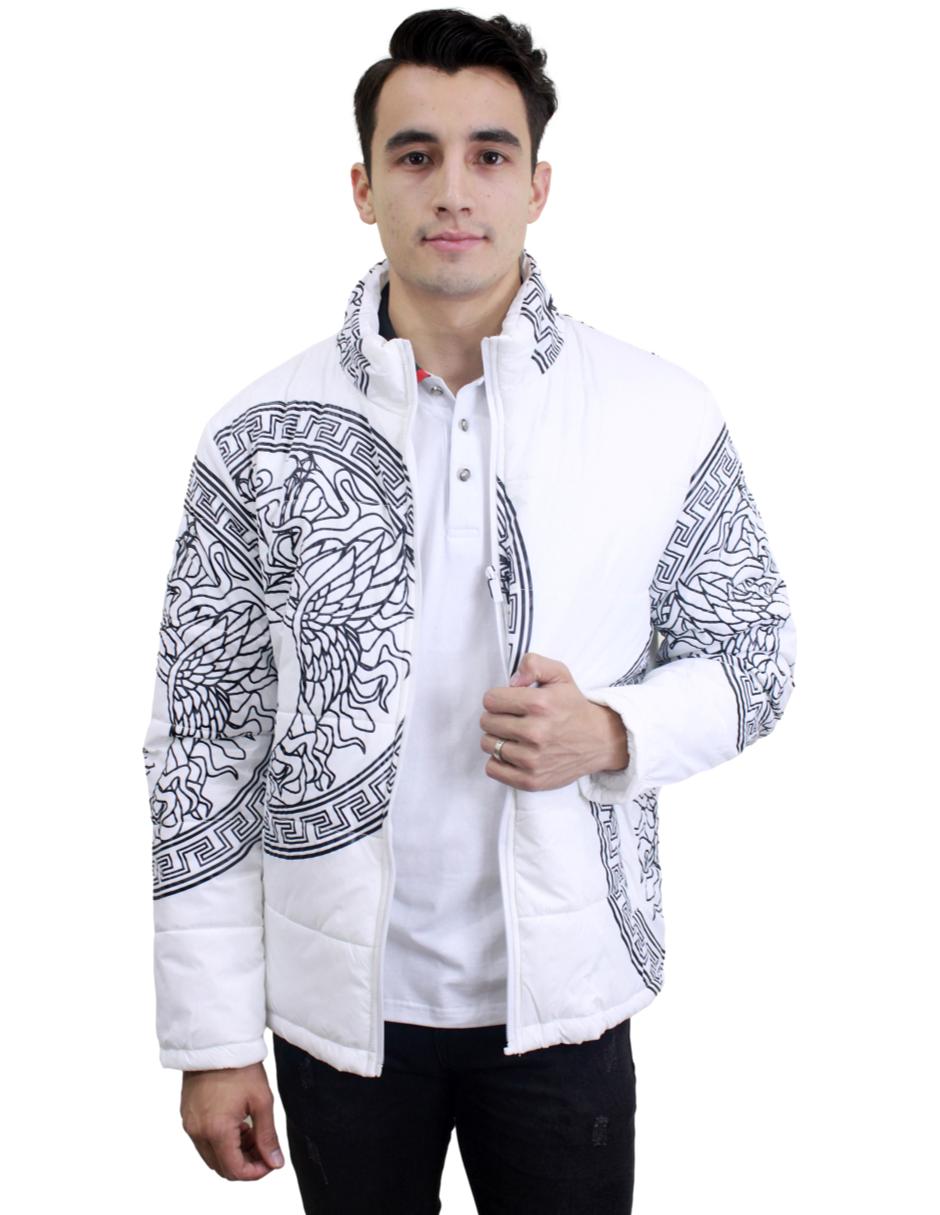 Chamarra para Hombre marca Moderno MJJT-6050 WHITE