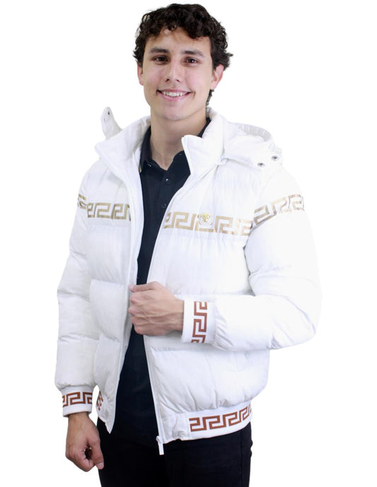 Chamarra para Hombre marca Moderno MJPF-2208 WHITE