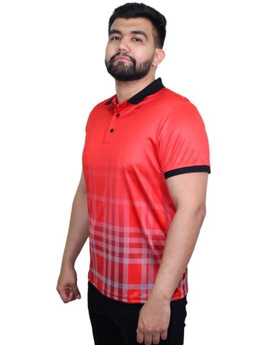 Playera para Hombre Tipo Polo Marca BENZINY PS3005-RED