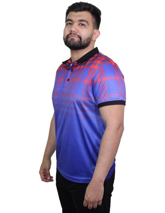 Playera para Hombre Tipo Polo Marca BENZINY PS3006-ROYAL-RED