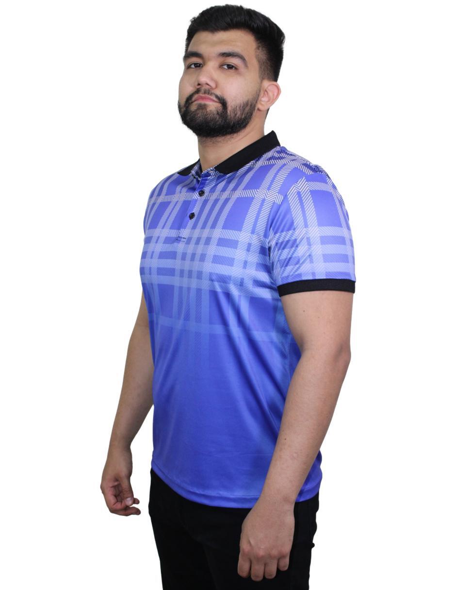 Playera para Hombre Tipo Polo Marca BENZINY PS3006-ROYAL/WHITE