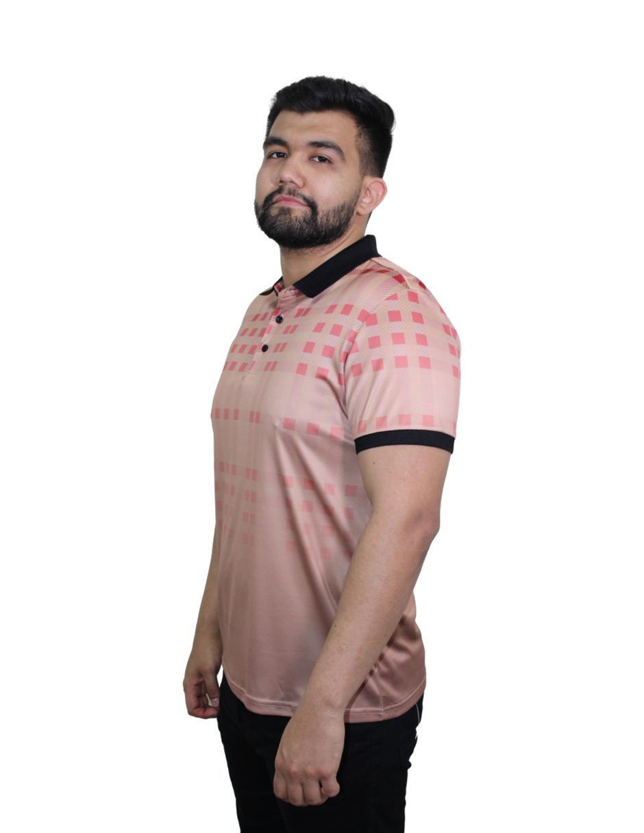 Playera para Hombre Tipo Polo Marca BENZINY PS3007-PEACH