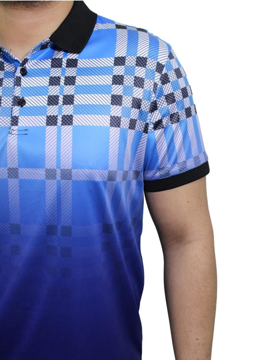 Playera para Hombre Tipo Polo Marca BENZINY PS3007-ROYAL