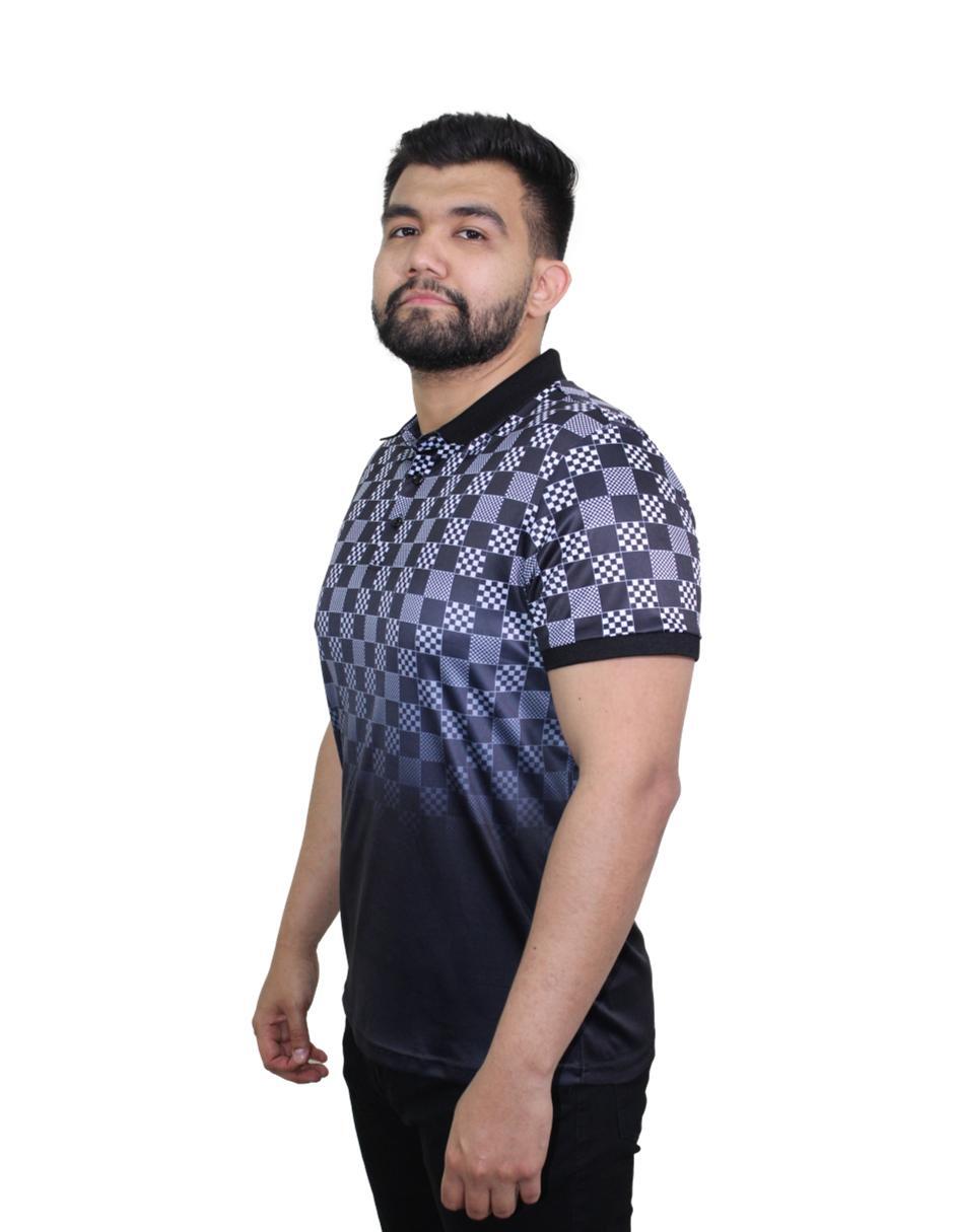 Playera para Hombre Tipo Polo Marca BENZINY PS3015-BLACK