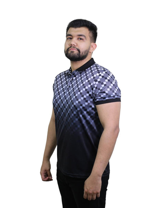 Playera para Hombre Tipo Polo Marca BENZINY PS3016-BLACK