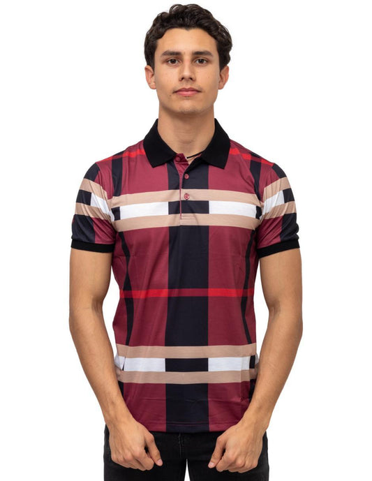 Playera para Hombre Marca PAVINI PT-993-BURGUNDY