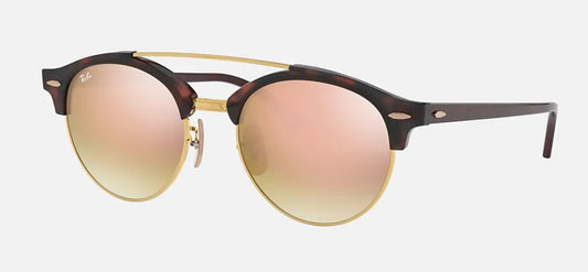 Lentes de sol Ray-Ban CLUBROUND DOUBLE BRIDGE RB4346 PINK