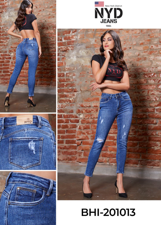 Pantalon para Mujer marca NYD Jeans mezclilla Skinny Stretch BHI-201013